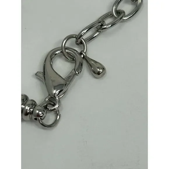 Lot 5 Jewelry Bracelets Costume Bella Perlina Gold Silver Tone Heart Shiny Beads - Picture 6 of 13